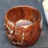 Handmade Wooden Yarn Bowl, Lichtenberg Figure/Wooden Large Yarn Bowl for Knitting, Yarn Bowl with Crochet Hook with Free Crochet Hook (Medium) view 3