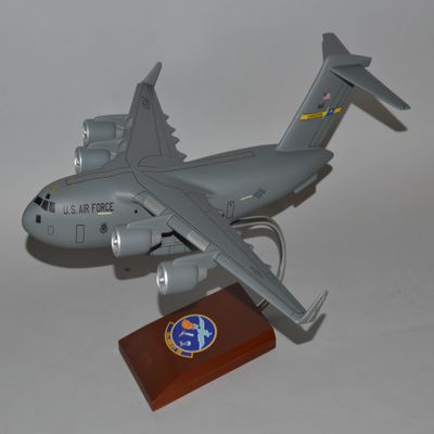 Scalecraft Lockheed C-17 Globemaster 14th Airlift Squadron Charleston AFB Air Force Cargo Jet USAF Desktop Display Airplane Model Mahogany Wood Sculpture Scale 1/100