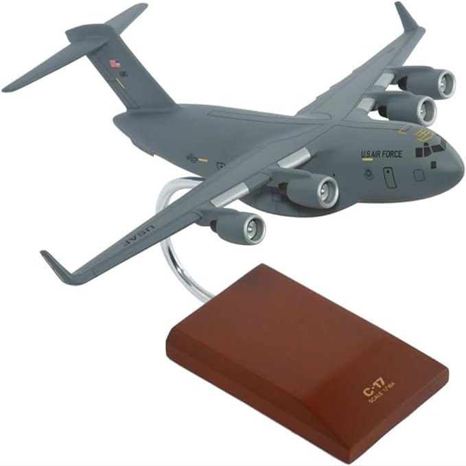 Scalecraft C-17 Globemaster III Lockheed Air Force Cargo Desktop Display Airplane Model Scale 1/164