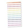 Pushpin Icon Planner Stickers, Thumbtack Tracking Planner Labels, Color Print Planning Stickers (I-217-R) view 1