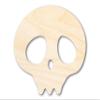 Unfinished Cute Skull Shape | Craft Cutout | up to 46" DIY 18" / 1/4" view 1