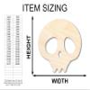 Unfinished Cute Skull Shape | Craft Cutout | up to 46" DIY 18" / 1/4" view 2