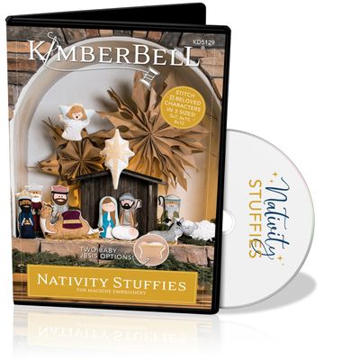 Kimberbell Nativity Stuffies Machine Embroidery CD Includes 13 Christmas Designs in 3 Sizes for 5x7, 6x10, and 8x12 Hoops Holiday Stuffed Ornaments, Gifts & Dcor Multiple File Formats
