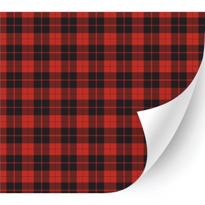 HTV4U Plaid & Checker Box Heat Transfer Vinyl (Red and Black Plaid, 18.5" x 5 Yards) - Iron on Vinyl, Heat Press Paper, Graphic Design Printed Patterns for Special Event,