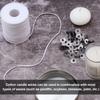 Qpuppy 131 ft Braided Cotton Wicks 60 PLY for 6" Candle Pillars, Paraffin, Soy, Beeswax Candle Making, 200 PCS Wick Sustainer Tabs 14mm view 3