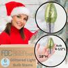 Factory Direct Craft Glittered Light Green Fake Light Bulb Stems Set of 6 for Christmas Tree Decorating and Floral Arrangement Accents view 2