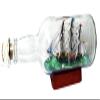 USS Constitution 11.5 Inch Old Ironsides Ship in a Bottle | Handmade view 3