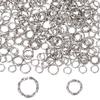 Beebeecraft 1 Box 300Pcs 2 Size Twisted Jump Rings Stainless Steel Open Single Loop Small Circle Frames Key Chain Links Connector Rings for Bracelet Necklace Jewelry Making 6.5/8mm view 1