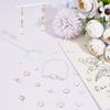 CREATCABIN 48Pcs/Box 24K Gold Plated Hexagon Bead Frame 2 Hole Spacer Brass Circle Round Frame Connector Ring 925 Sterling Silver Plated for Beading Earring Bracelet Necklace Jewelry Making Craft view 3