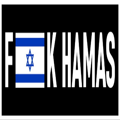 F.uck Hamas Israel Flag Bumper Sticker Support Israel in Hamas War