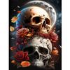 CoHraeu Halloween Diamond Painting Kits- Skull Diamond Art for Adults,Skeleton Gem Painting Crafts for Adults Home Wall Decor,DIY 5D Gem Art Perfect for Relaxation 8x12 inch view 1