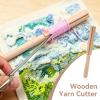 Yarn Cutter Tool, Handcraft Wooden Hook Tool Latch Yarn Cutter DIY Latch Hook Tool for Tapestry Carpet Rug Making DIY Embroidery Crafts view 2