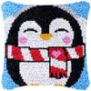 DL-YTG DIY Latch Hook Kits for Art Craft Throw Pillow Colorful Pattern Paint Cross Stitch Set : Penguin A-43X43cm / 17x17 inch view 1