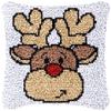 DL-YTG DIY Latch Hook Kits for Art Craft Throw Pillow Colorful Pattern Paint Cross Stitch Set Deer C-43X43cm / 17x17 inch view 1