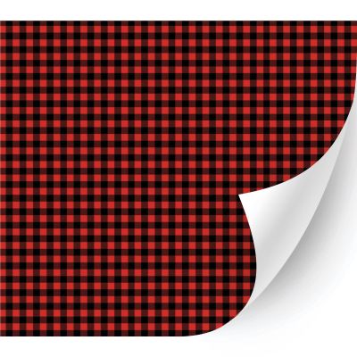HTV4U Puff Plaid & Checker Box Patterned Heat Transfer Vinyl (Red Tablecloth, 20" x 1 Yard) - 3D Printed Iron Press Paper Film for T-Shirt