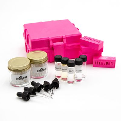 Leerburg AKC - Dog Scent Work Training Kit AKC Multi Odor Scent Kit (Pink) - Anise, Birch, Clove, Cypress