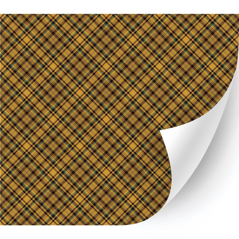 HTV4U Puff Plaid & Checker Box Patterned Heat Transfer Vinyl (Mustard Tartan, 20" x 5 Yards) - 3D Iron on Vinyl Paper, Graphic Design Printed Patterns for Special Event