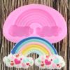 Soap Molds,4.7x2.9cm Rainbow Silicone Mold Baby Birthday Party Cake Decorating Tools Fondant Mold Chocolate Candy Gumpaste Molds Baking Molds view 1