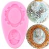 Soap Molds,Retro Frame Silicone Mold Mirror Fondant Cake Decorating Tools Chocolate Gumpaste Molds Kitchen Candy Resin Clay Molds 8.8x4.9cm view 1
