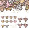 Craftdady 40Pcs Wood Cow Charms Earring Making Kit Sunflower Cattle Boho Pendants with Brass Jump Ring & Earring Hooks for Crafts DIY Keychain Jewelry Making Supplies view 1