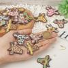 Craftdady 40Pcs Wood Cow Charms Earring Making Kit Sunflower Cattle Boho Pendants with Brass Jump Ring & Earring Hooks for Crafts DIY Keychain Jewelry Making Supplies view 2
