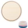 COHEALI 6pcs Wooden Basket Bottom Pre-drilled for Easy DIY Bag Material Shaping view 4