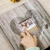 Holoary Self Adhesive Page Scrapbook Photo Album with Metallic Pen for 3x5 4x6 5x7 6x8 8x10 Hand Made DIY 40 pages Albums, Printed Kraft Paper Cover Memory Book (Wood Grain with Window) view 3