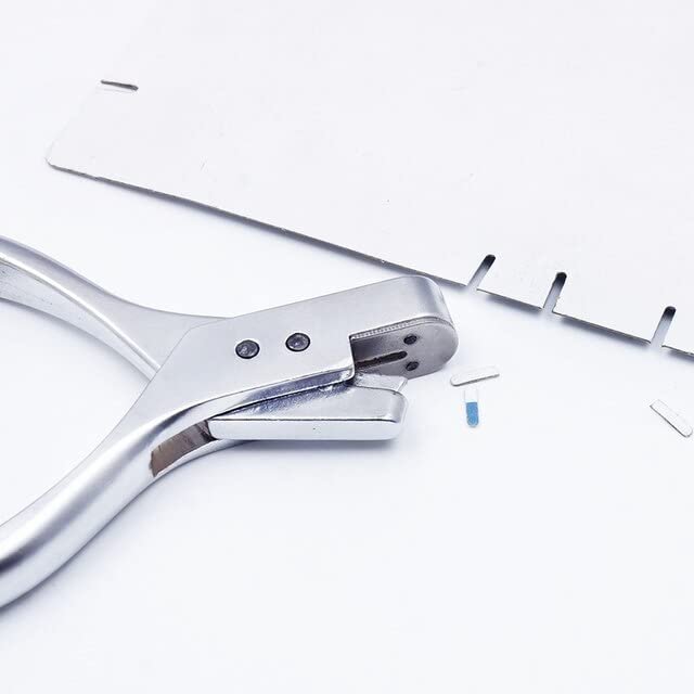 Home DIY Garment Seam Pattern Notcher Pro Designer Tailors Steel Sewing Pliers Punch Maker Pattern Hole Notches Punch Tools - (Color: Grey)