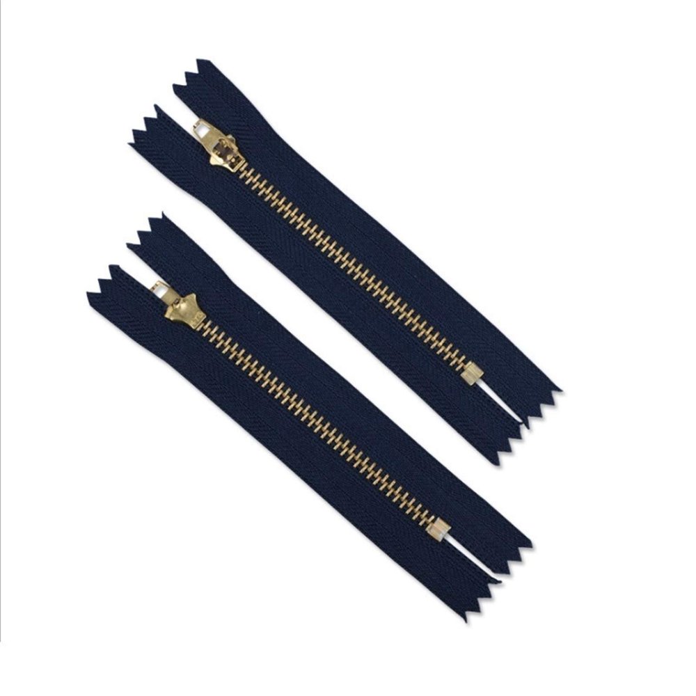 PuLAif Zippers,Zip Fasteners,Strong Nylon Closed End Zip, 25 PCS Zipper,for Sewing Fermeture Eclair,(Color:Brass,Length:6in) (Color : Brass)