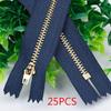 PuLAif Zippers,Zip Fasteners,Strong Nylon Closed End Zip, 25 PCS Zipper,for Sewing Fermeture Eclair,(Color:Brass,Length:6in) (Color : Brass) view 2
