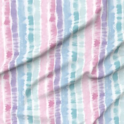 Spoonflower Fabric - Pastel Stripes Pink Blue Purple Tie Dye Boho Printed on Minky Fabric by The Yard - Sewing Baby Blankets Quilt Backing Plush