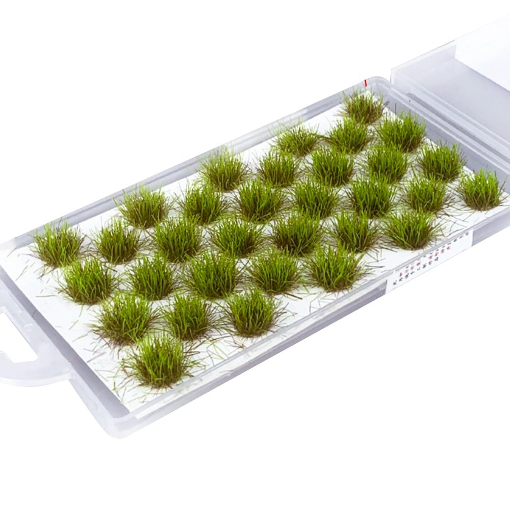 32x Static Grass Model Grass Tufts Way Artificial Grass Miniature Tufts Terrain For Landscape Model Way Miniature Grass Tufts DIY Miniature Landscaping Miniature Model Building Supplies