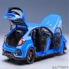 AUTOart 1/18 Honda Civic Type R (FK8) 2021 Racing Blue Pearl Finished Product view 4