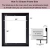 CANFRAVAS Canvas Frame 24x30, DIY Metal Floating Frames, Canvas Floater Frame for 0.6"-0.9" Deep Canvas Painting (Black,24"x30") view 4