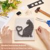 WEBEEDY DIY String Art Kit Cat Mitten Animal Craft Kit with Heart Pattern Creative Craft Kits for Adult Christmas Home Wall Table Decorations Gift view 4