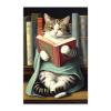 Worihut 5D Diamonds Painting Kits for Adults,?Cat Reading Book DIY Full Round Diamond Art Cross-Stitch Perfect for Hotel and Bar Decor Holiday Birthday Gifts 20x30 Inch view 1