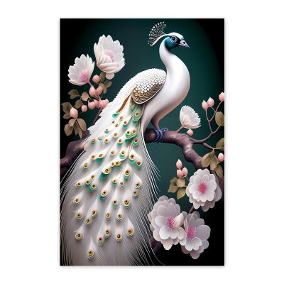 Worihut 5D Diamonds Painting Kits for Adults,?Peacock DIY Full Round Diamond Art Cross-Stitch Perfect for Hotel and Bar Decor Holiday Birthday Gifts 20x30 Inch