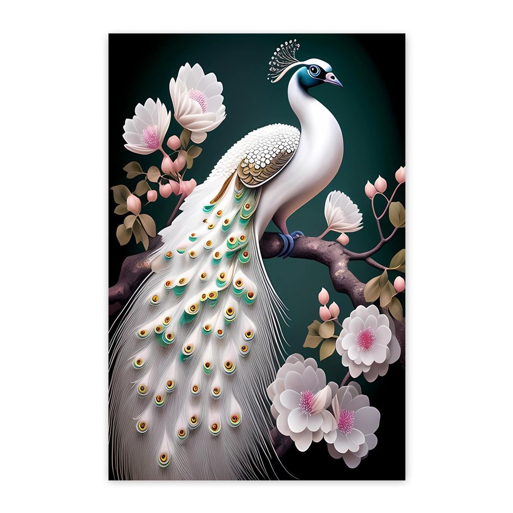 Worihut 5D Diamonds Painting Kits for Adults,?Peacock DIY Full Round Diamond Art Cross-Stitch Perfect for Hotel and Bar Decor Holiday Birthday Gifts 20x30 Inch