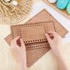 PH PandaHall 3 Sizes Wooden Basket Bases, Rectangular Blank Crochet Bag Bottom Crochet Bottom Accessory for DIY Basket Craft Weaving for Knitters Crocheters Beginners, Length 5.9/9.8/11.8 inch view 3