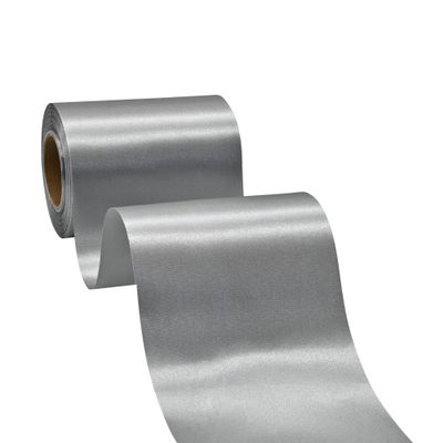 BVIEAKD 4 Inch x 25 Yards SilverSatin Ribbon for Cutting Ceremony Wide Solid Fabric Large Ribbon for Grand Opening Wedding Birthday Party Decoration Bows Chair sash