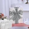 BVIEAKD 4 Inch x 25 Yards SilverSatin Ribbon for Cutting Ceremony Wide Solid Fabric Large Ribbon for Grand Opening Wedding Birthday Party Decoration Bows Chair sash view 4