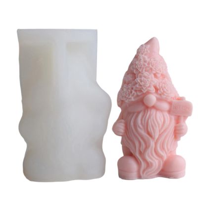 Naysku Christmas Gnomes Silicone Molds - Faceless Silicone Candle Molds, Funny Silicone Molds for Epoxy Resin, Christmas Ornaments for Handmade Candle Making, X mas Ornament