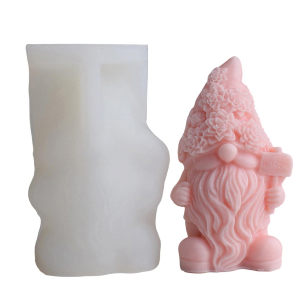 Naysku Christmas Gnomes Silicone Molds - Faceless Silicone Candle Molds, Funny Silicone Molds for Epoxy Resin, Christmas Ornaments for Handmade Candle Making, X mas Ornament