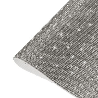 MECCANIXITY Bling Crystal Rhinestone Sheet Self-Adhesive Rhinestone Diamond Gems Sticker 9.44 x 7.87 Inch DIY Car Decoration Sticker for DIY Car Phone Clothing, DIY Craft Dark Black