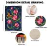 JILIP Latch Hook Kits for Adults, Flowers DIY Floor Mats Rug Making Kits with Printed Canvas Crafts, for Beginners Home Decoration (Size : 52 * 38CM/20 * 15") view 2