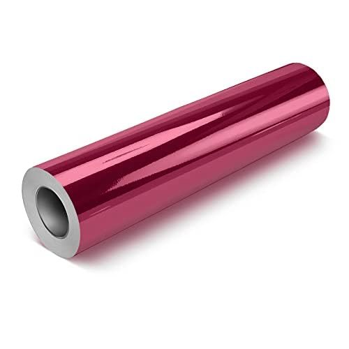 VViViD Chrome Pink Gloss DECO65 Permanent Adhesive Craft Vinyl Roll for Cricut, Silhouette & Cameo (12" x 100ft)