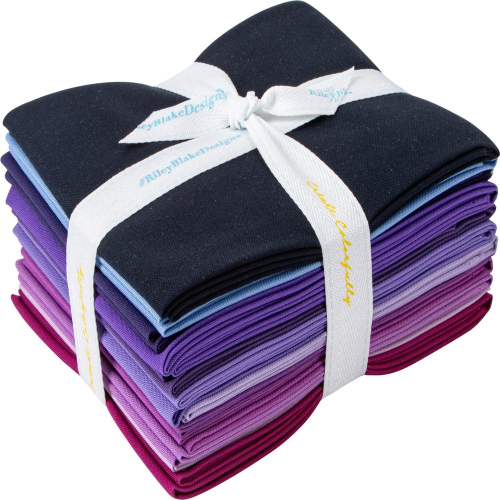 Confetti Cottons Purple 12 Fat Quarters Riley Blake Designs FQ-PUR120-12