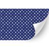 HTV4U American Theme Patterned Heat Transfer Vinyl (White Stars on Blue, 18.5" x 12") - USA Colorful Printed Heat Press Graphic Paper, Iron on Vinyl for T-Shirt, Fabric view 1