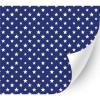 HTV4U Glossy American Theme Patterned Adhesive Vinyl (White Stars on Blue, 13.5" x 1 Yard) - Cup, Mug Design, Car Decal Sticker, Outdoor DIY, Scrapbooking view 1