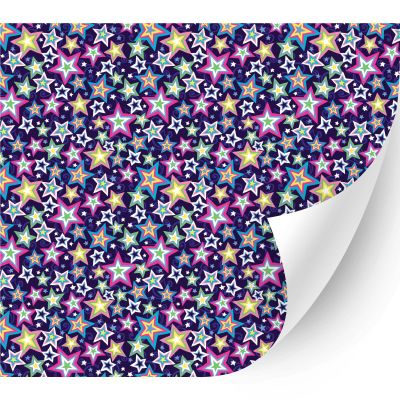 HTV4U Glossy American Theme Patterned Adhesive Vinyl (Party Stars, 13.5" x 3 Yards) - Signs, Scrapbooking, Craft, Die Cutters, Car Decal, Window
